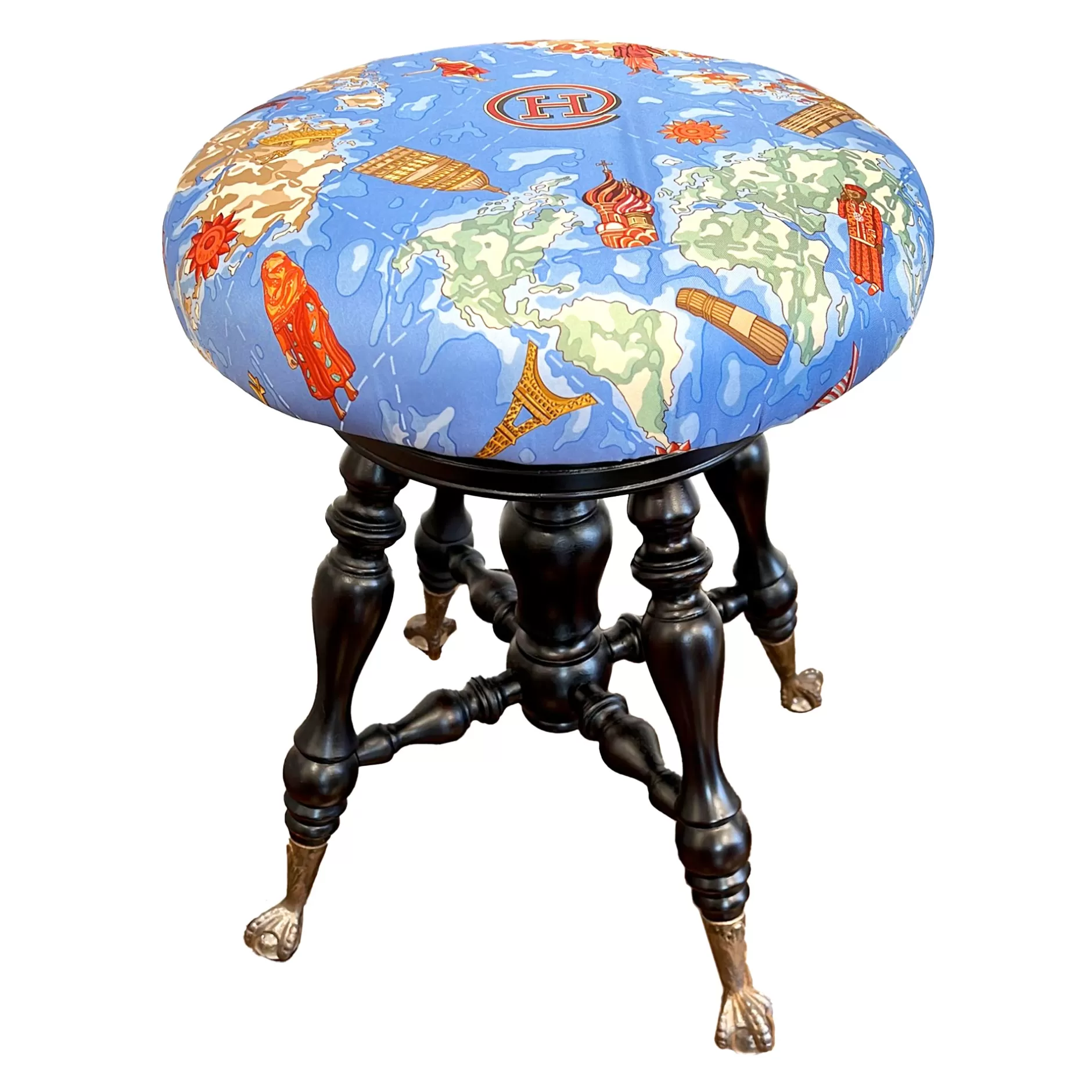 Respoke Furniture*Globe-d Vintage Piano Stool